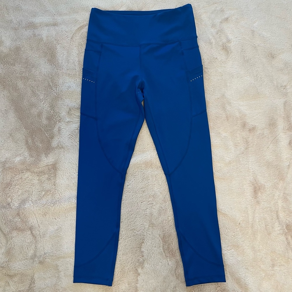 Zyia Blue Reflective Pocket Leggings, Zyia, Size 6-8